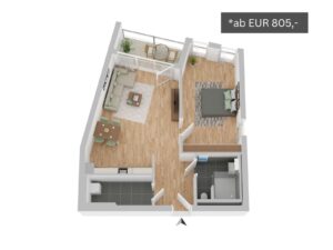 Grundriss Wohnungstyp 3 - Wohnanlage Alsdorf-Kellersberg