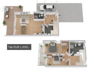 Grundriss Wohnungstyp 6 - Wohnanlage Alsdorf-Kellersberg