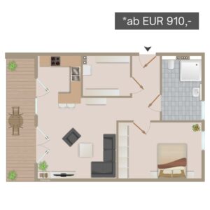 Wohnungsumriss 4 Betreutes Wohnen in Linnich Am Mühlenteich