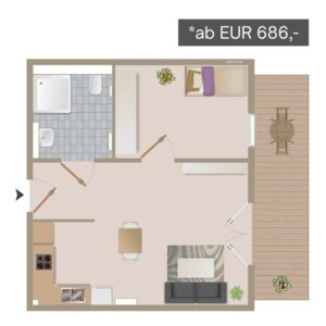 Grundriss 5 Betreutes Wohnen in Aldenhoven - Neu Pattern
