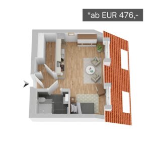 Musterzimmer 1 in der Wohnanlage Am Alten Stadttor in Bad Münstereifel