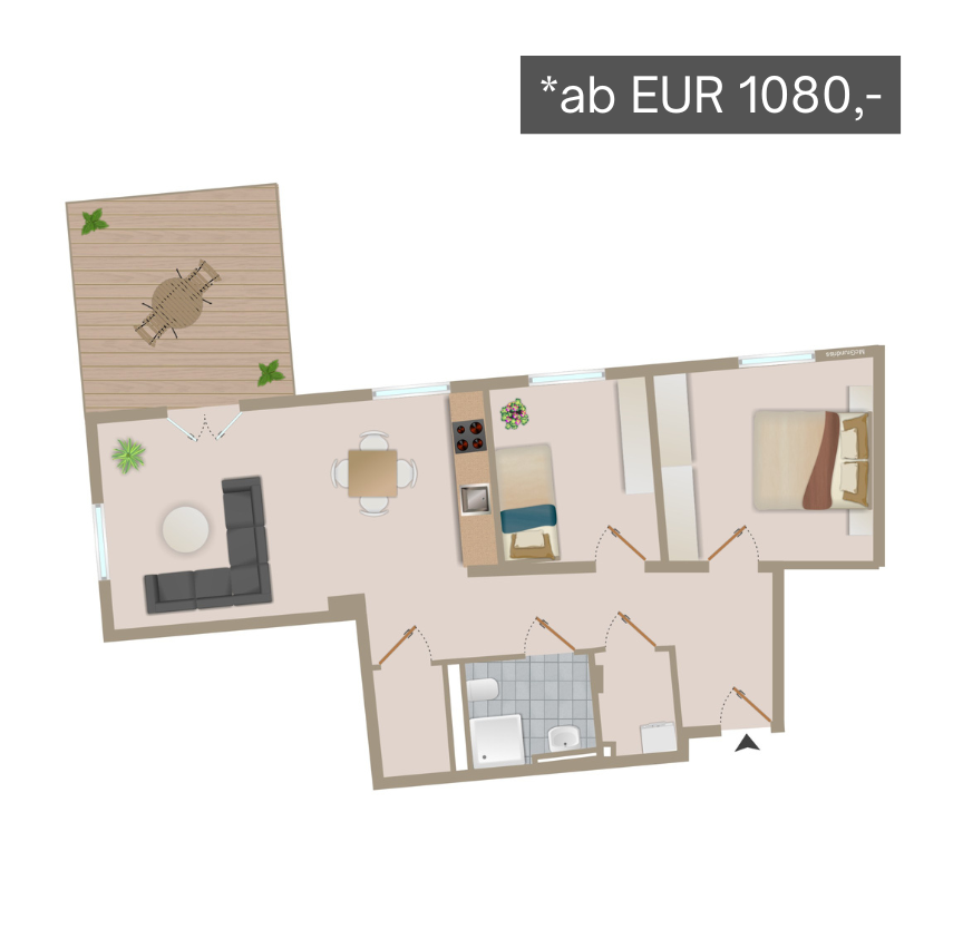 Grundriss Wohnungstyp 8 - Wohnanlage Alsdorf-Stadthalle