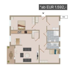 Düren-Gürzenich BeWo Wohnungstyp 10