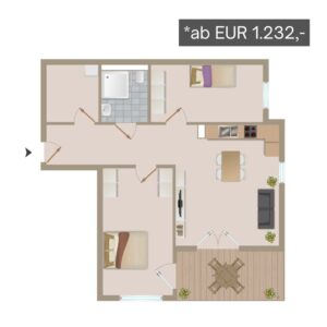 Düren-Gürzenich BeWo Wohnungstyp 2