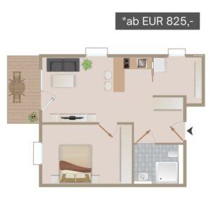 Wohnungsumriss 2 Betreutes Wohnen in Arnum (Hemmingen)
